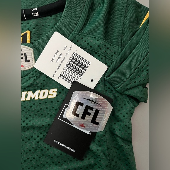 CFL NWT EDMONTON ESKIMOS KIDS JERSEY(12M) - Picture 4 of 4